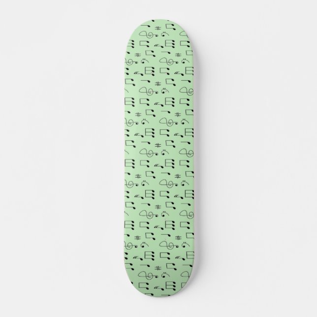 Skateboard Juste noté vert (Devant)