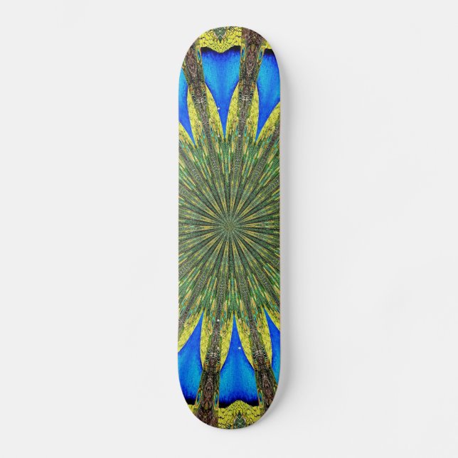 Skateboard Kaleidoscope en plume de paon 3 (Recto)