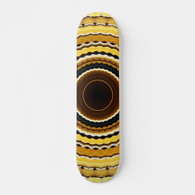 Skateboard Kaléidoscope jaune (Devant)