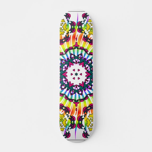 Skateboard Kaleidoscope & Spiral Design : Tableau de bord per (Devant)
