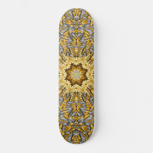 Skateboard Kaleidoscope Vintage en argent métallique précie
