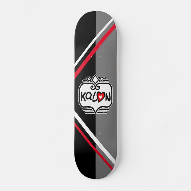 Skateboard Kalon, coeur de breton (Recto)