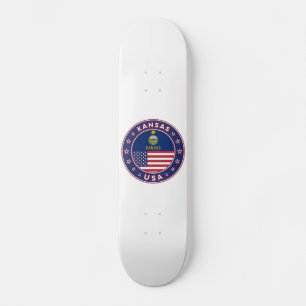 Skateboard Kansa, Kansas autocollant, sac, horloge, étui télé