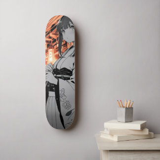 Skateboard KAWAII Japanese Girl Skateboarding