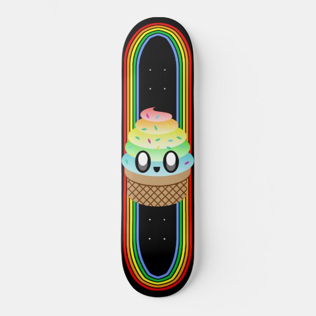 Skateboard Kawaii Rave Ice Cream Cone (Recto)