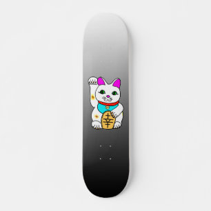 Skateboard Kawaii Rave Lucky Chat Maneki Neko