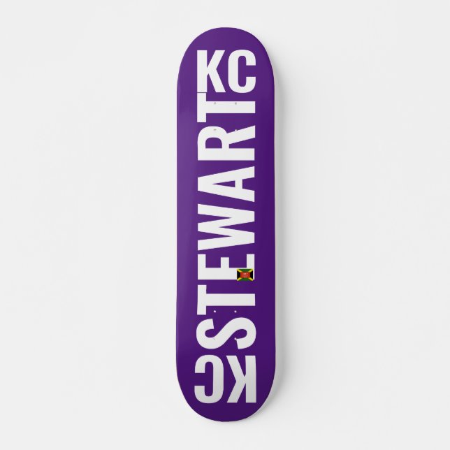 Skateboard KC STEWART Skateboard, pont de 7¾ po (Devant)