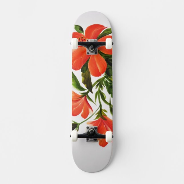 Skateboard Ketmie rouge chaude (Recto)
