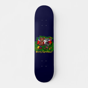 Skateboard Kitty et chiot, Happy XMas