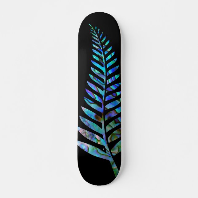 SKATEBOARD KIWI NEW ZEALAND FERN PAUA (Devant)
