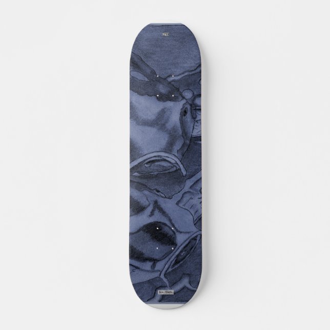 Skateboard Koi (bleu) (Devant)