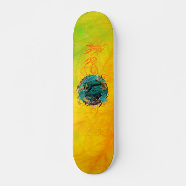 Skateboard Koi Fish NAGER EN PAIX (Devant)