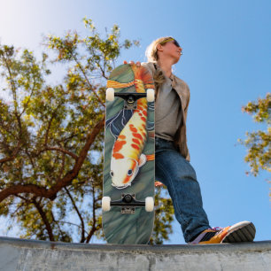 Skateboard Koi Poisson Peinture Japon Art