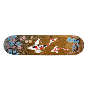 Skateboard Koi Pond - bois - Design japonais Skate