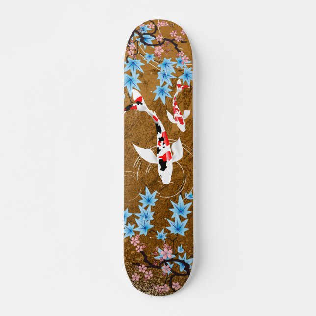 Skateboard Koi Pond - bois - Design japonais Skate (Devant)