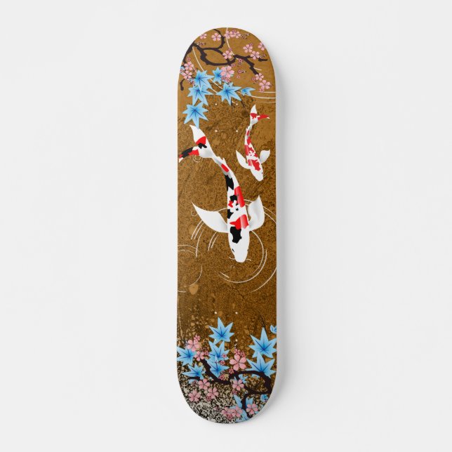 Skateboard Koi Pond - bois - Design japonais Skate (Devant)