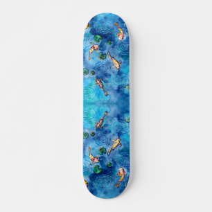 Skateboard Koi Pond dans la pluie