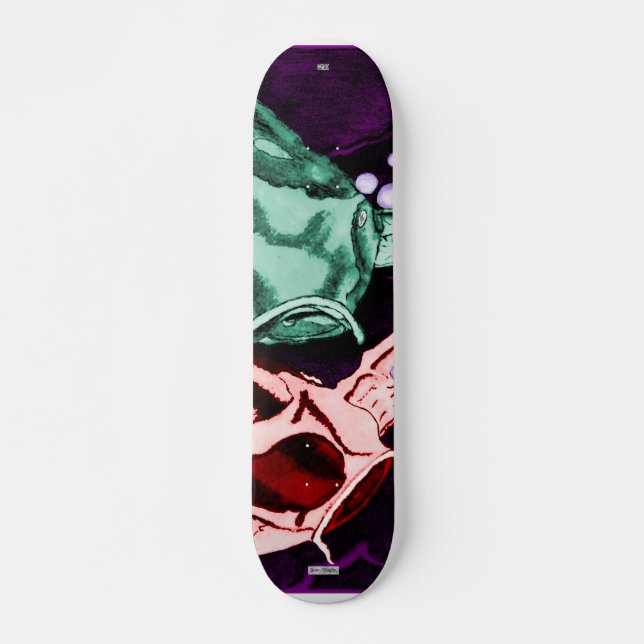 Skateboard Koi (psychédélique) (Devant)