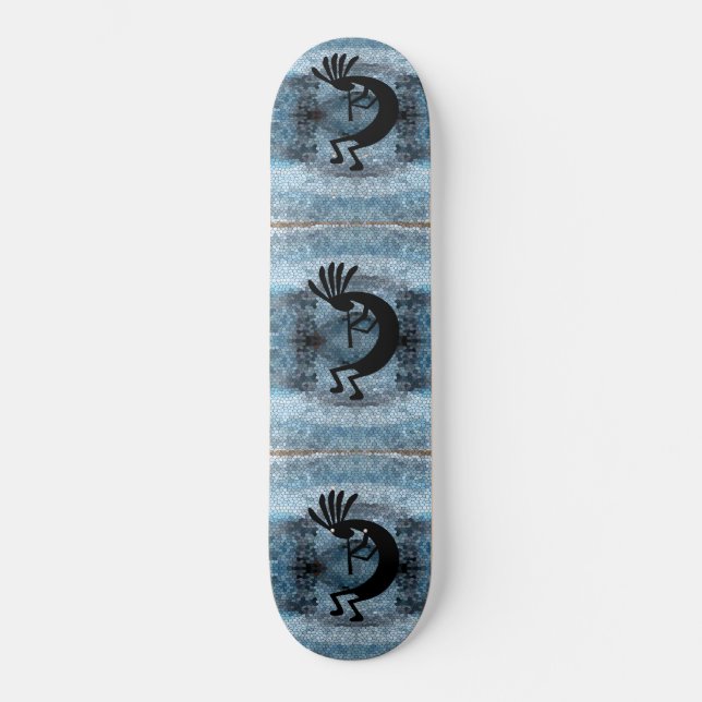 Skateboard Kokopelli Desert Mosaic Blue (Recto)