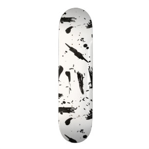 Skateboard La brosse blanche noire moderne frotte la peinture