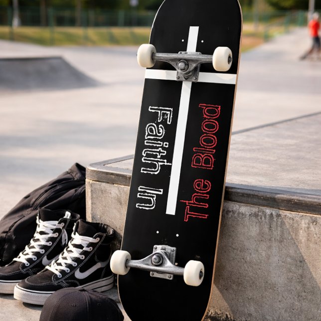 Skateboard La foi dans le sang Croix chrétienne (Créateur téléchargé)