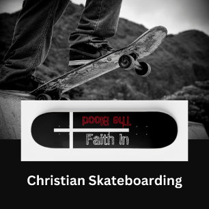 Skateboard La foi dans le sang Croix chrétienne