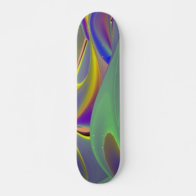 Skateboard La magie de l'été, 3D Art Abstrait (Devant)