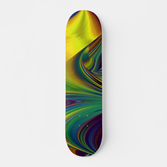 Skateboard La magie de l'été, 3D Art Abstrait (Devant)