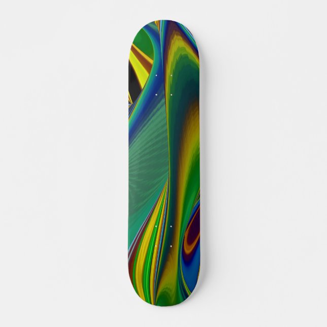 Skateboard La magie de l'été, 3D Art Abstrait (Devant)