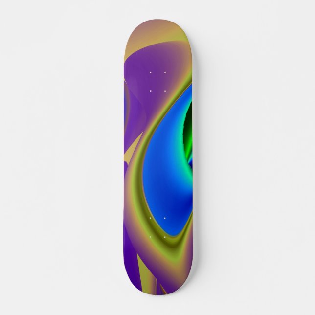 Skateboard La magie de l'été, 3D Art Abstrait (Devant)