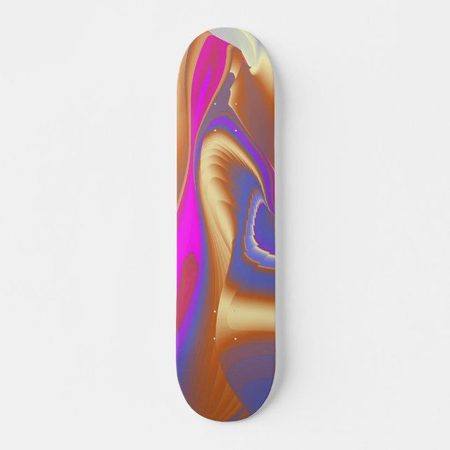 Skateboard La magie de l'été, 3D Art Abstrait (Devant)