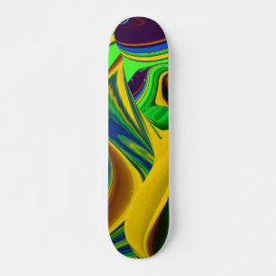Skateboard La magie de l'été, 3D Art Abstrait
