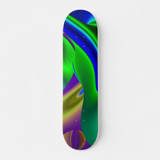 Skateboard La magie de l'été, 3D Art Abstrait (Devant)