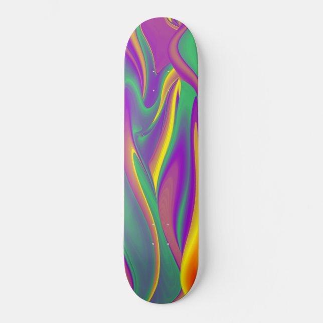 Skateboard La magie des couleurs, Rainbowart 3D Abstrait (Recto)