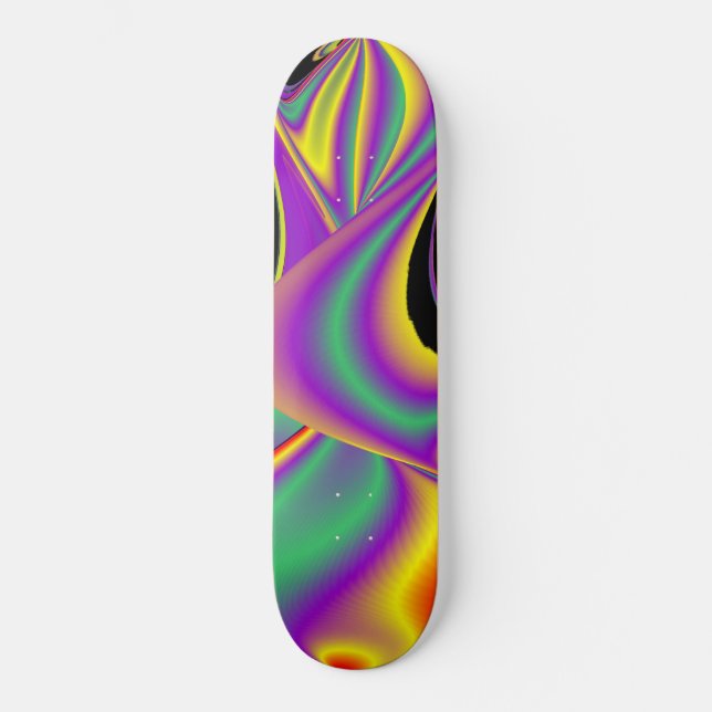 Skateboard La magie des couleurs, Rainbowart 3D Abstrait (Recto)