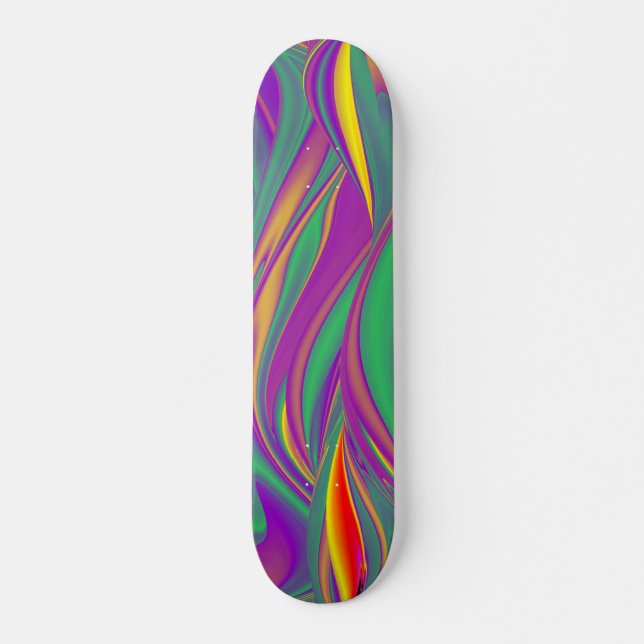 Skateboard La magie des couleurs, Rainbowart 3D Abstrait (Devant)