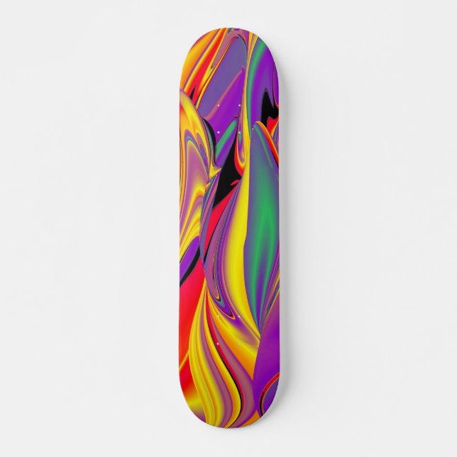 Skateboard La magie des couleurs, Rainbowart 3D Abstrait (Devant)