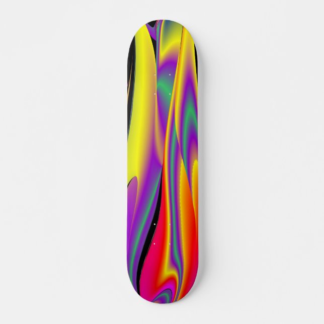 Skateboard La magie des couleurs, Rainbowart 3D Abstrait (Devant)