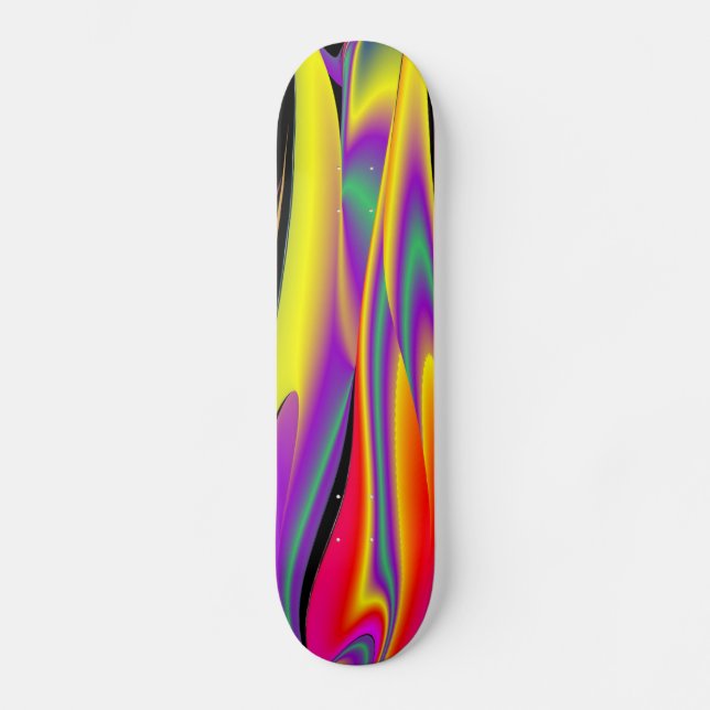 Skateboard La magie des couleurs, Rainbowart 3D Abstrait (Recto)