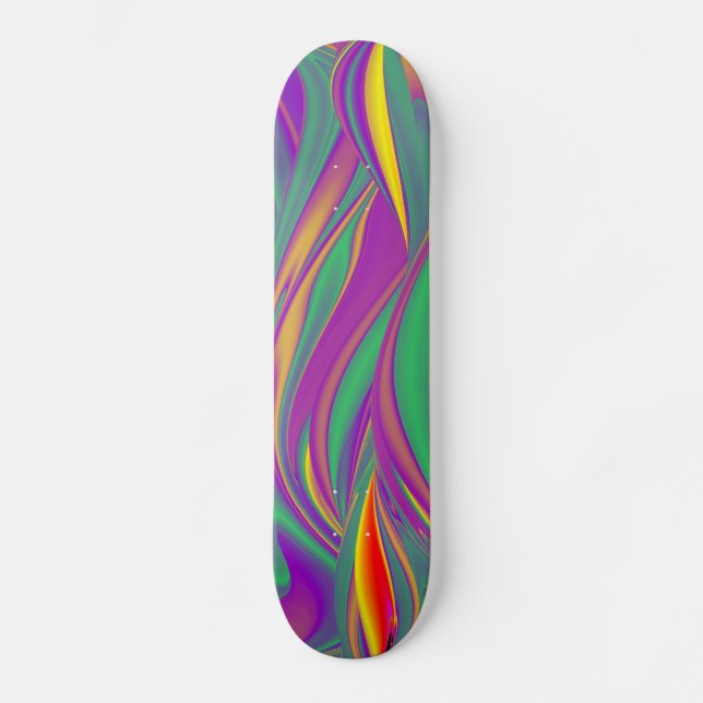 Skateboard La magie des couleurs, Rainbowart 3D Abstrait (Recto)