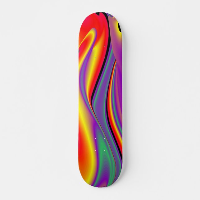 Skateboard La magie des couleurs, Rainbowart 3D Abstrait (Devant)