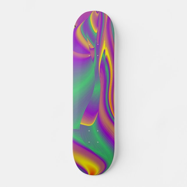 Skateboard La magie des couleurs, Rainbowart 3D Abstrait (Recto)