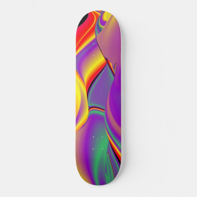 Skateboard La magie des couleurs, Rainbowart 3D Abstrait (Recto)