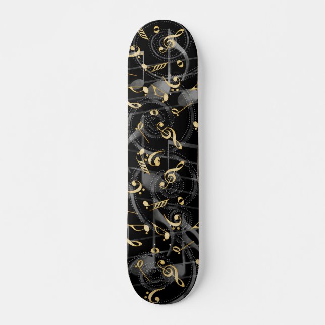 Skateboard La musique artistique grise noire note la (Devant)
