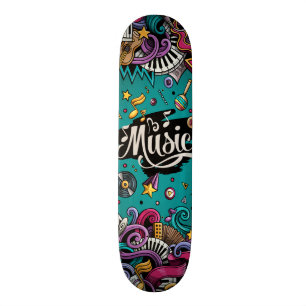 Skateboard La musique est panneau de patin de la vie