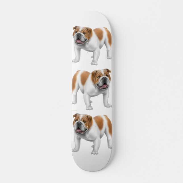 Skateboard La planche à roulettes de bouledogue (Devant)