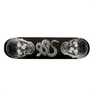 Skateboard La planche à roulettes du crâne et du serpent à