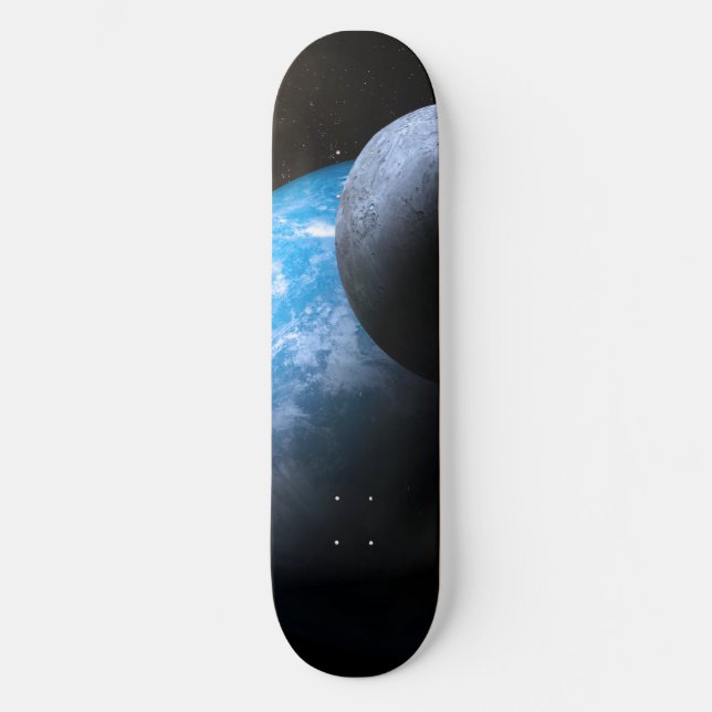 Skateboard La terre et la lune (Recto)