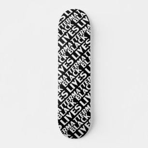 Skateboard La vie noire, le motif noir blanc