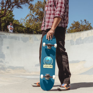 Skateboard La Vie Sauvage ! Grand Requin Blanc Planche à Roul